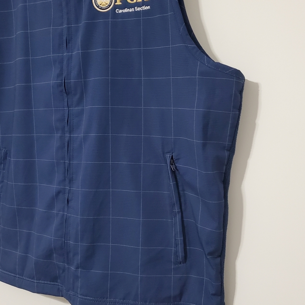 Ahead PGA Carolinas Front Zip Golf Vest Blue Medium - Picture 4 of 11
